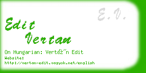 edit vertan business card